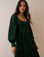 Khaki Cord Ruby Midi Dress