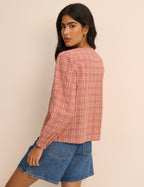 Red Check Brooke Blouse
