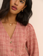 Red Check Brooke Blouse