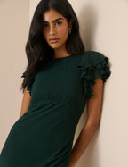 Dark Green Ruffle Marley Maxi Dress