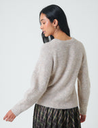 Beige Wool Blend Cardigan