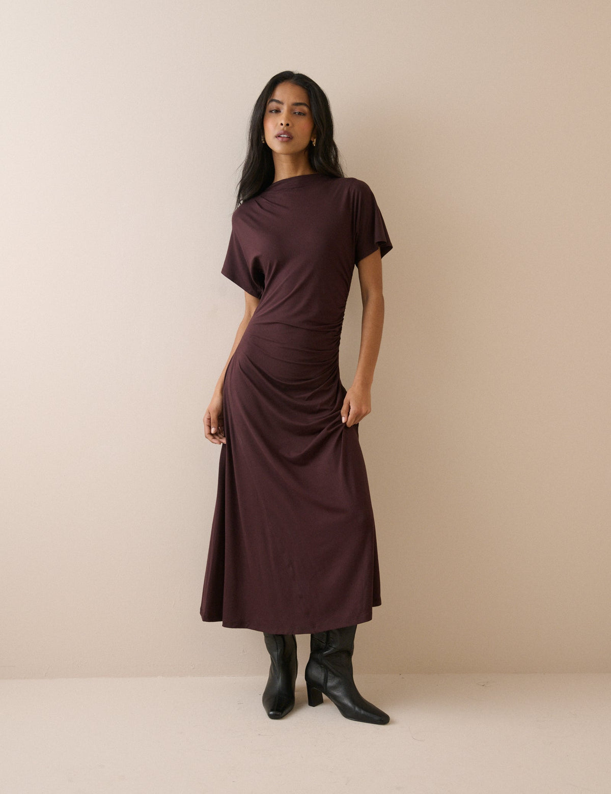 Plum Jersey Niamh Midi Dress