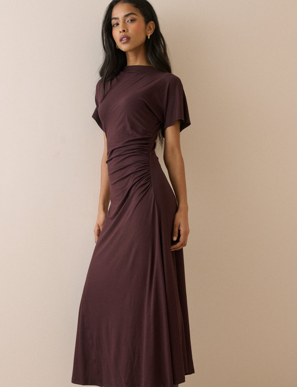 Plum Jersey Niamh Midi Dress