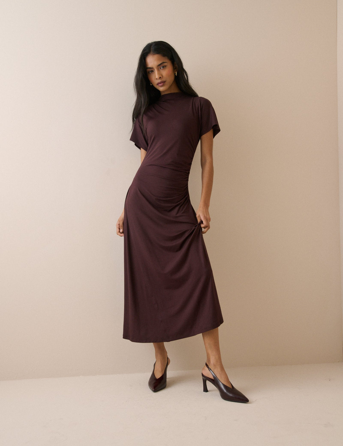 Plum Jersey Niamh Midi Dress