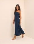 Navy Bow Back Chelsea Midi Dress