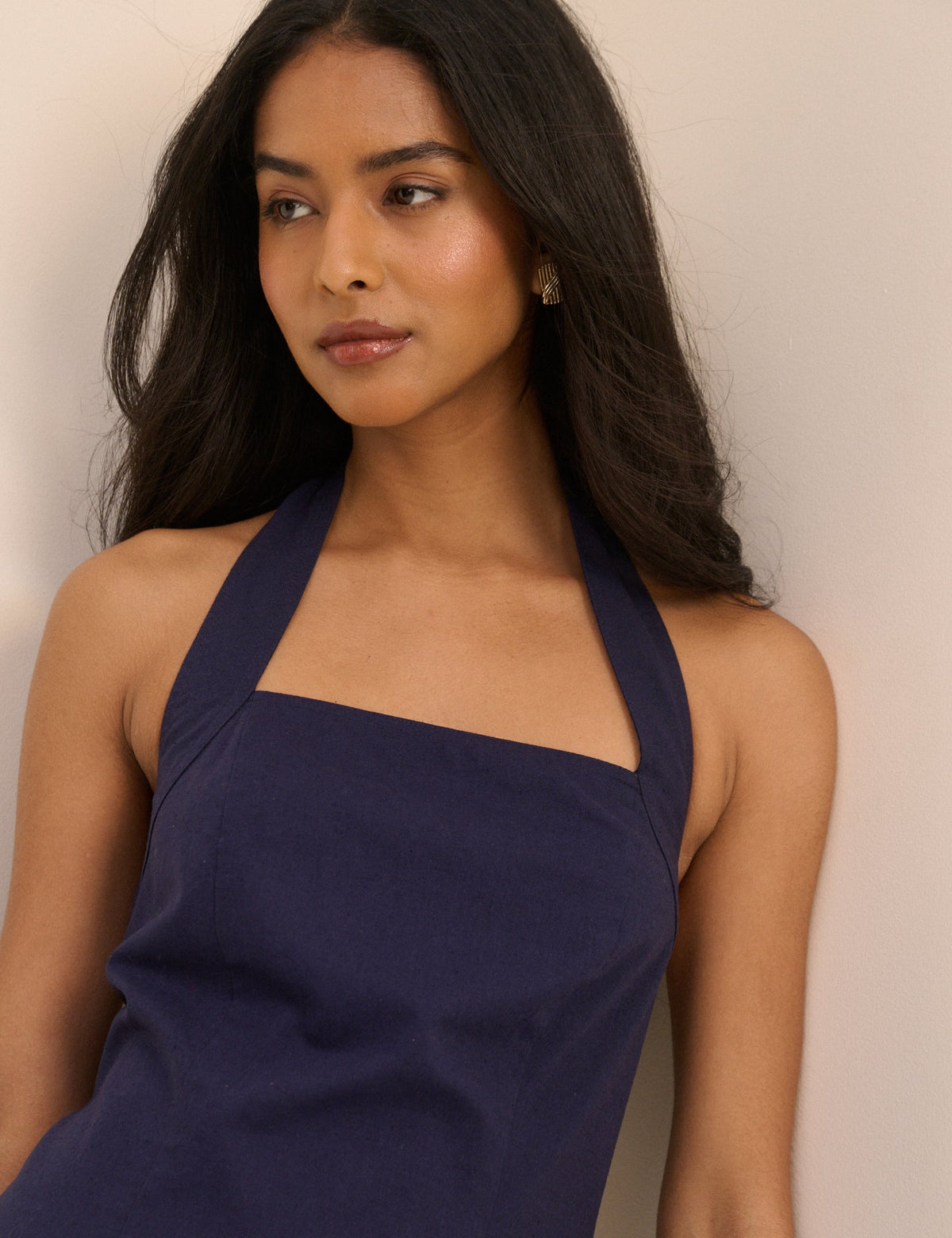Navy Halterneck Emily Mini Dress