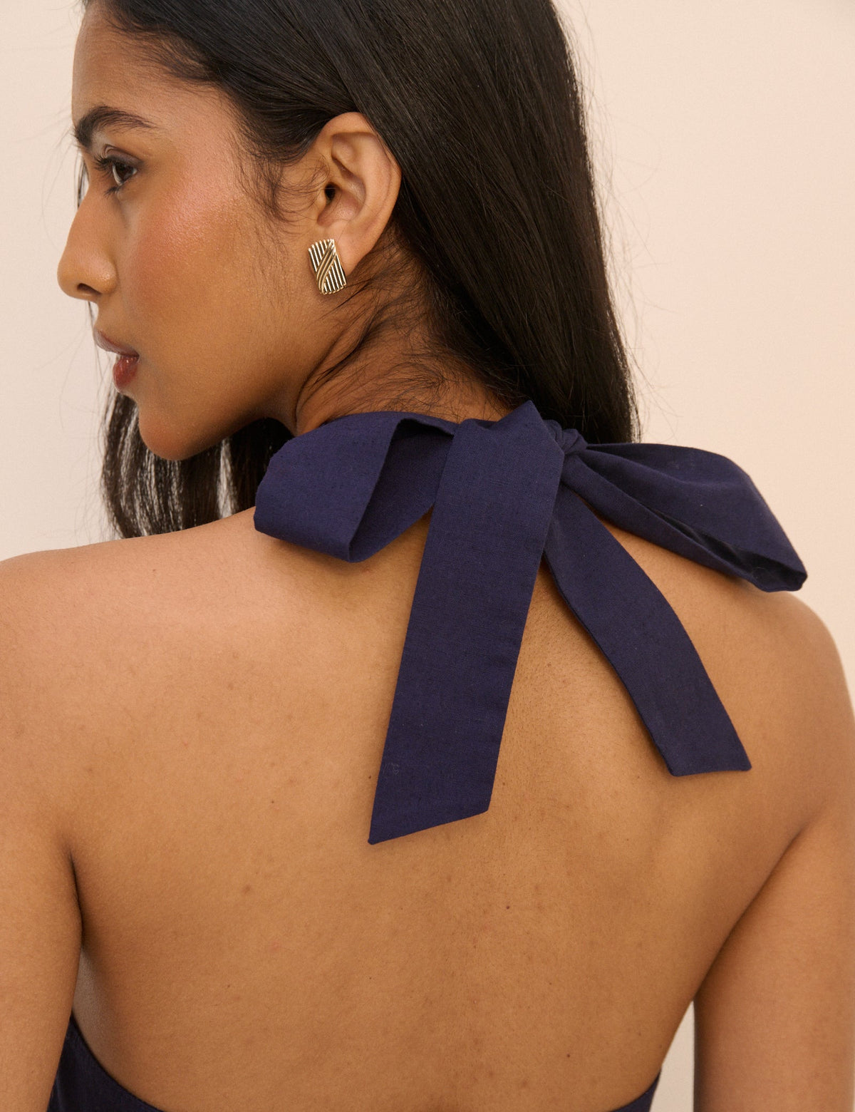 Navy Halterneck Emily Mini Dress