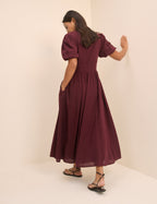 Plum Starlight Midi Dress