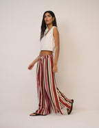 Multi-Coloured Striped Top & Trousers Set