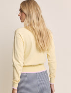 Butter Yellow Crew Neck Cardigan