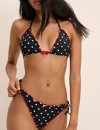 Black Polka Dot Bikini Set