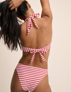 Red Striped Bikini Set