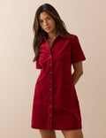 Red Cord Collared Lucy Mini Dress