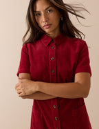 Red Cord Collared Lucy Mini Dress