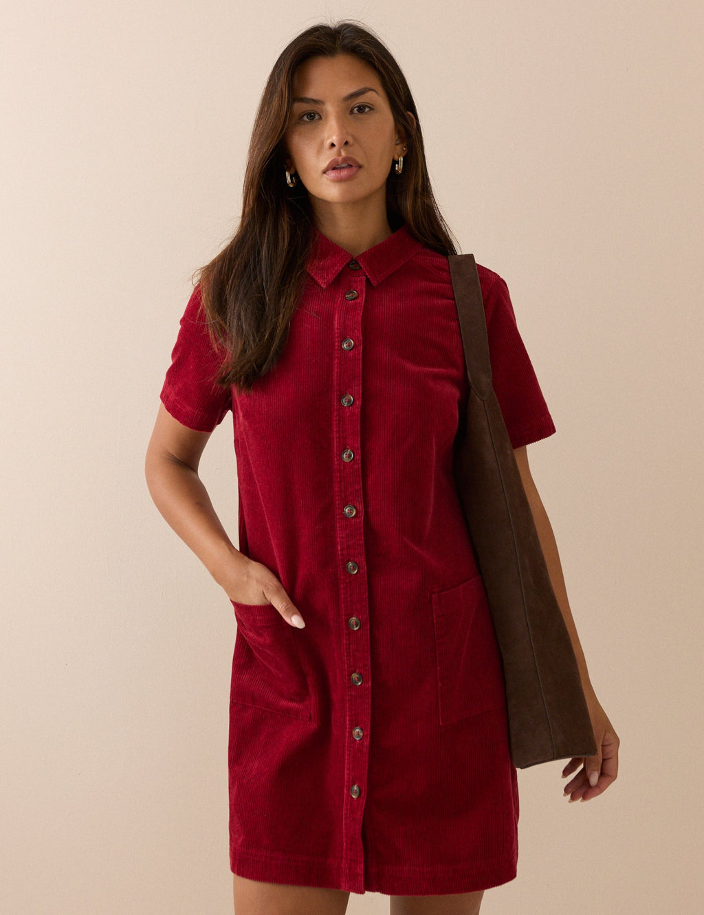 Red Cord Collared Lucy Mini Dress