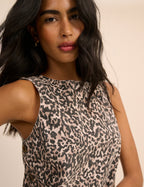 Leopard Print Izzie Denim Shift Dress
