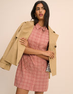 Red and Cream Check Lorna Mini Dress