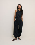 Black Halterneck Rowe Top