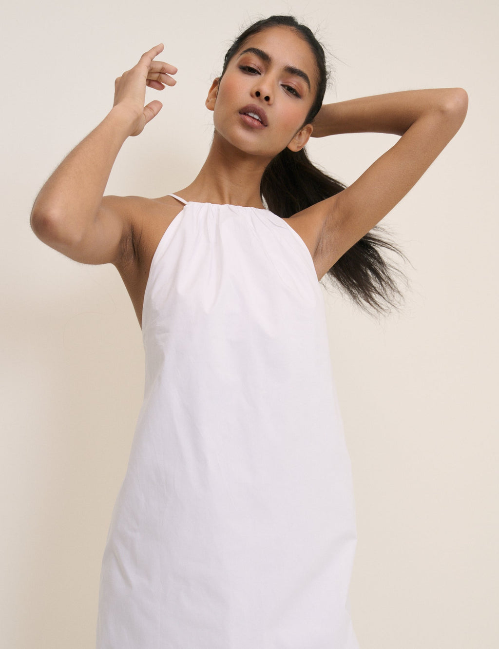 White Halterneck Alessia Mini Dress