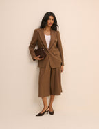 Brown Single Breasted Alexa Blazer