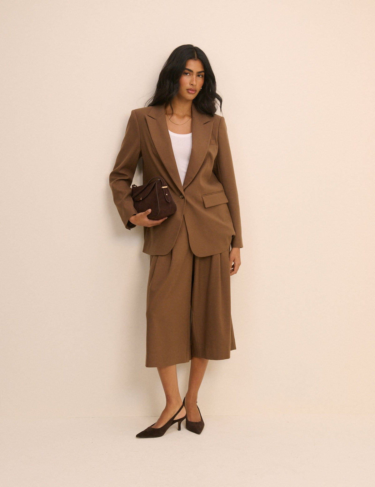 Brown Single Breasted Alexa Blazer