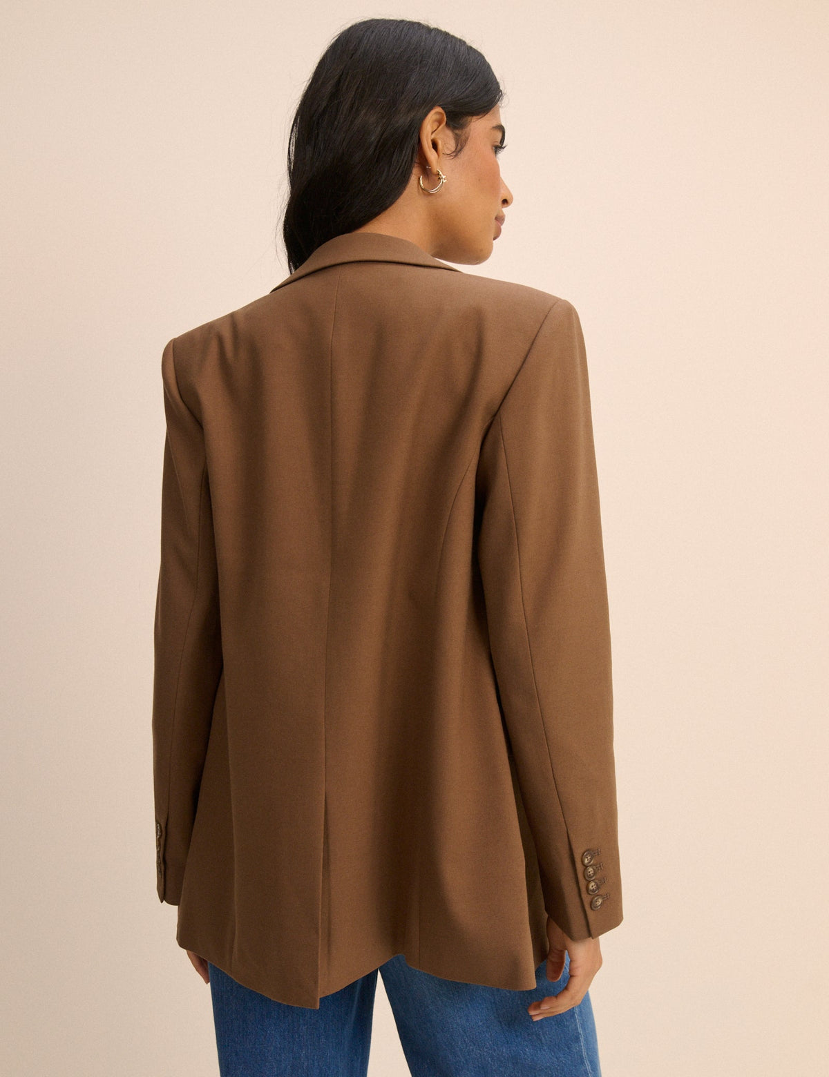Brown Single Breasted Alexa Blazer
