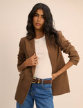 Brown Single Breasted Alexa Blazer