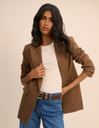 Brown Single Breasted Alexa Blazer