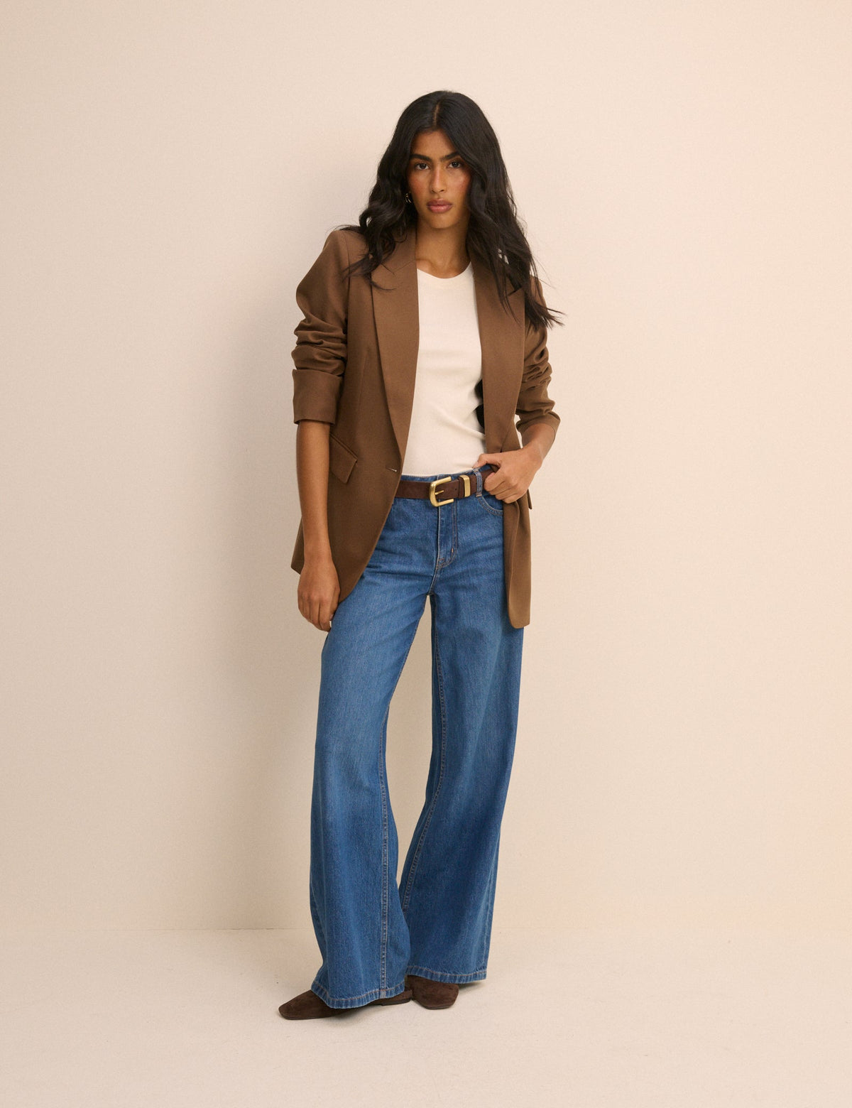 Brown Single Breasted Alexa Blazer
