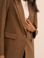 Brown Single Breasted Alexa Blazer