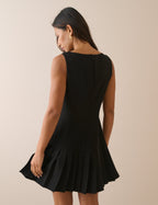 Black Drop Waist Mary Mini Dress