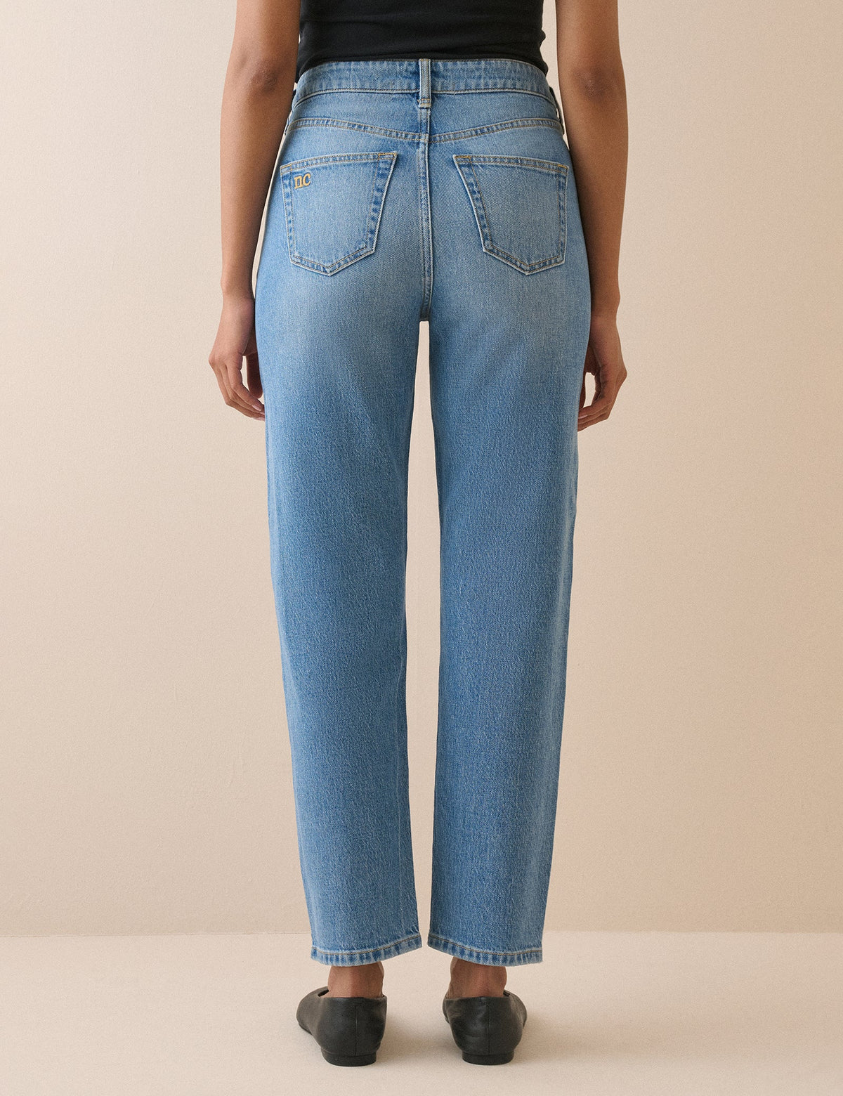 Blue High Rise Camden Tapered Jeans