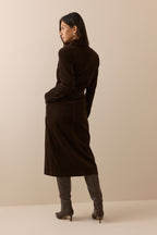 Brown Cord Finchley Shirt Dress