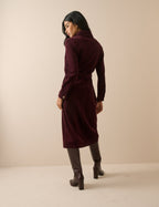 Burgundy Cord Finchley Shirt Dress