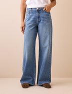 Mid-Wash Blue Stepney Loose Jeans