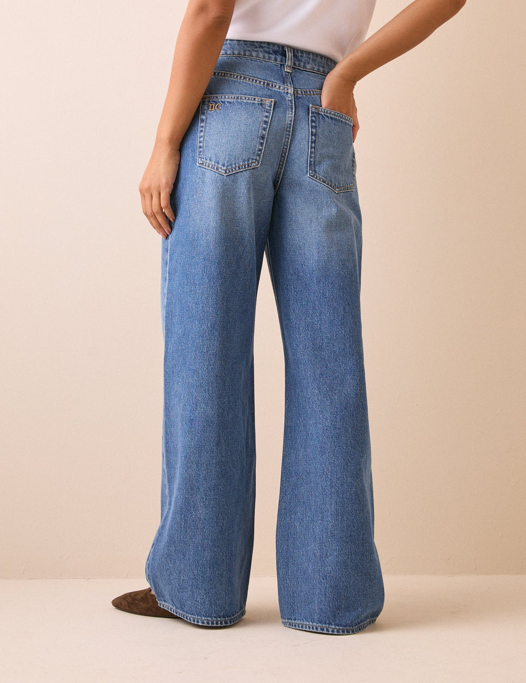 Mid-Wash Blue Stepney Loose Jeans