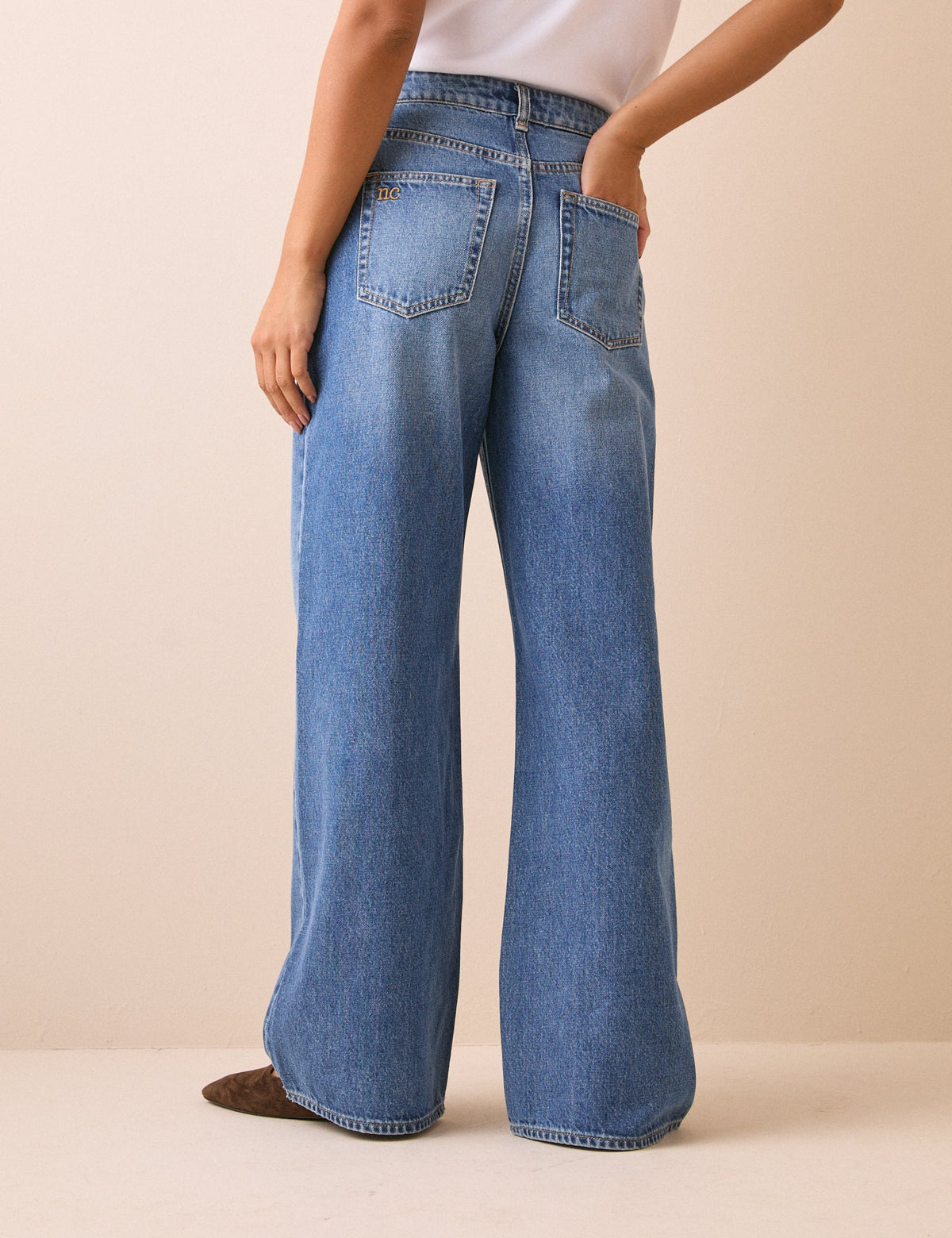 Mid-Wash Blue Stepney Loose Jeans