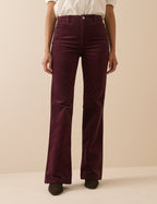 Burgundy Cord Mayfair Bootcut Jeans