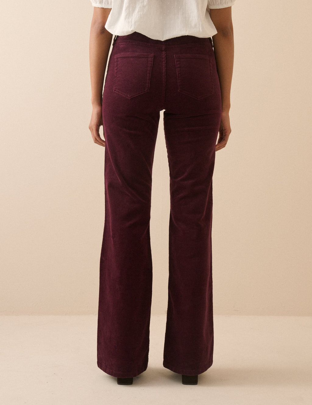 Burgundy Cord Mayfair Bootcut Jeans