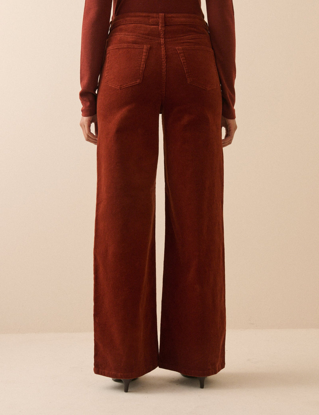 Rust Cord High Rise Soho Wide Leg Jeans
