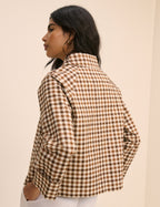 Brown Gingham Oyanti Swing Jacket