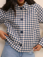 Blue Gingham Oyanti Swing Jacket