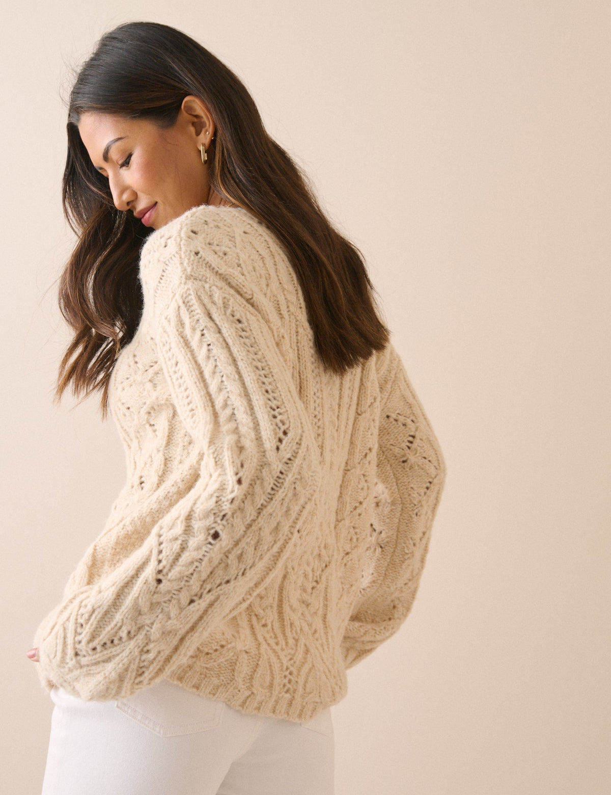 Cream Cable Knit Jumper