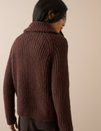 Brown Wool-Alpaca Chunky Knit Jumper