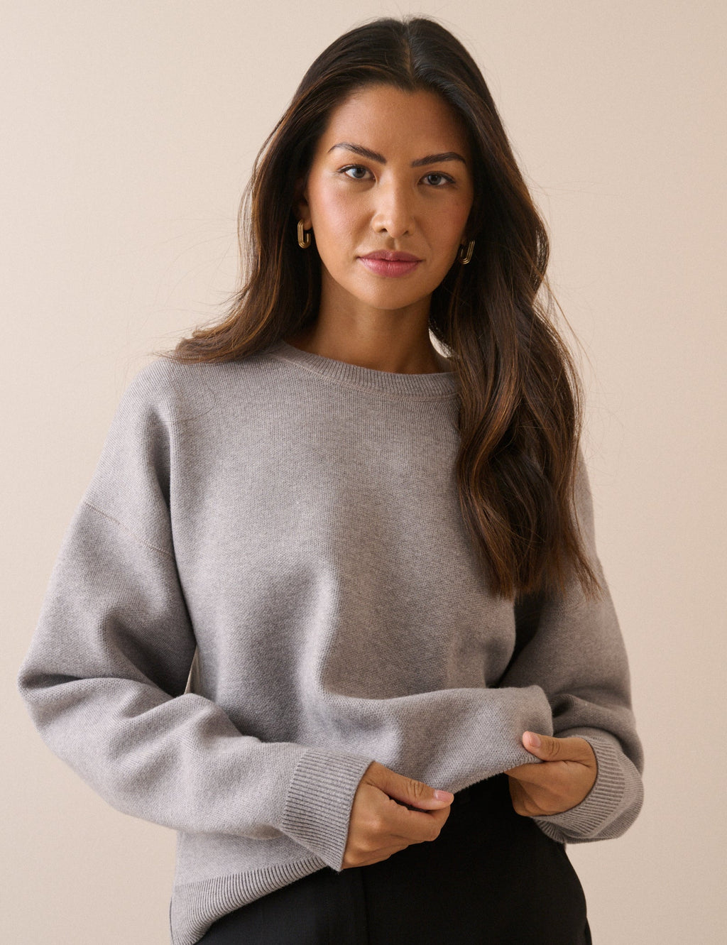 Grey Marl Structured Jumper