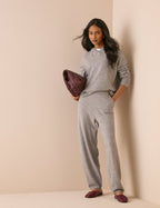 Grey Marl Tapered Wool Trouser