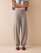Grey Marl Tapered Wool Trouser