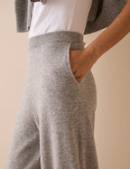 Grey Marl Tapered Wool Trouser