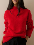 Red Brushed Wool Jumper