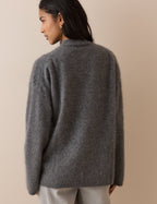 Grey Brushed Wool Jumper